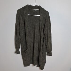Search for Sanity  Dark Olive Green Open Front Cardigan Sz Med - BAREFOOT DREAMS